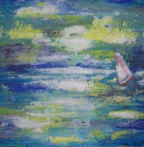 Open Seas painting with knife