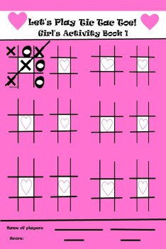 New Series for Boys and Girl Tic Tac Toe or Dots Activity Books!